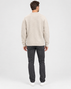 Men's Wool-Blend Button-Front Cardigan — Apricot — full back [WB gallery 170/3]