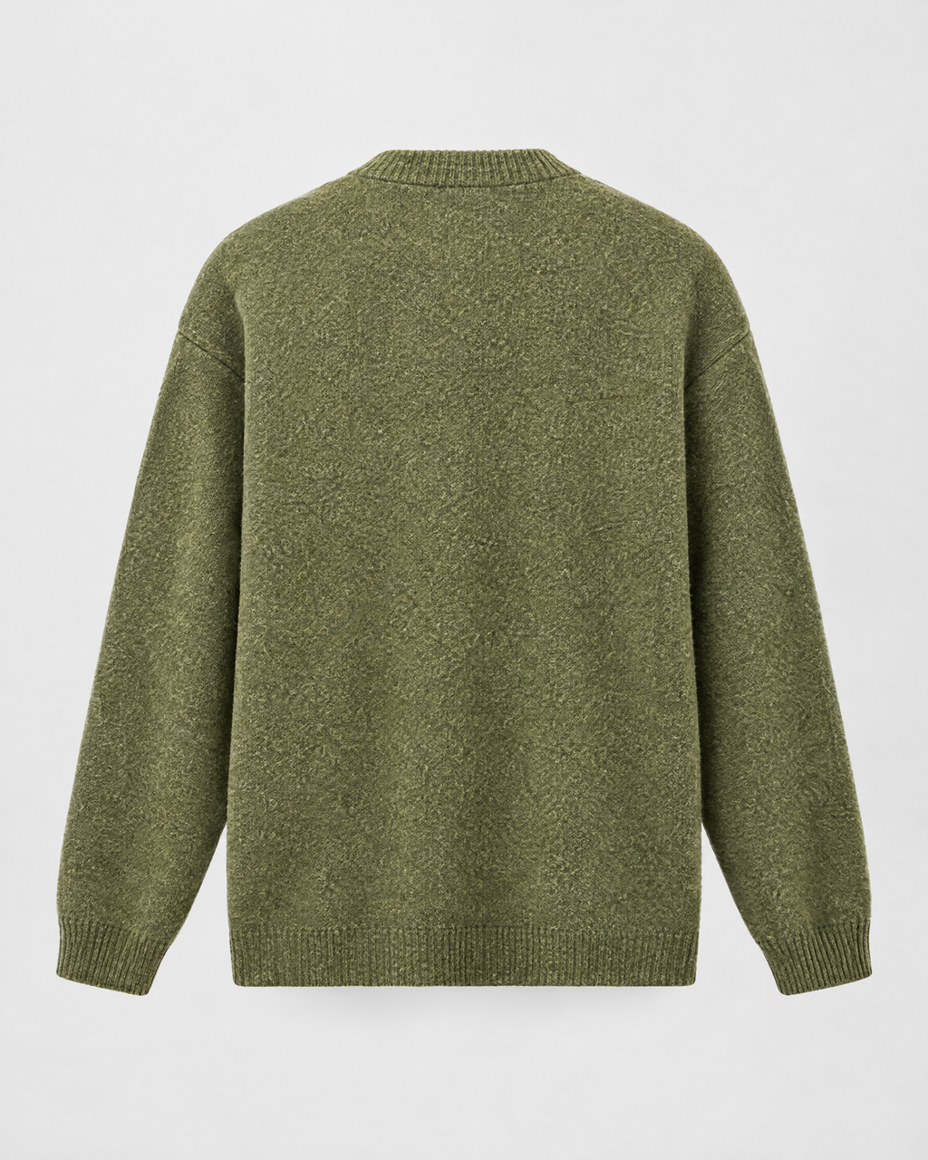Men's Wool-Blend Button-Front Cardigan — Green — product back [WB gallery 171/7]