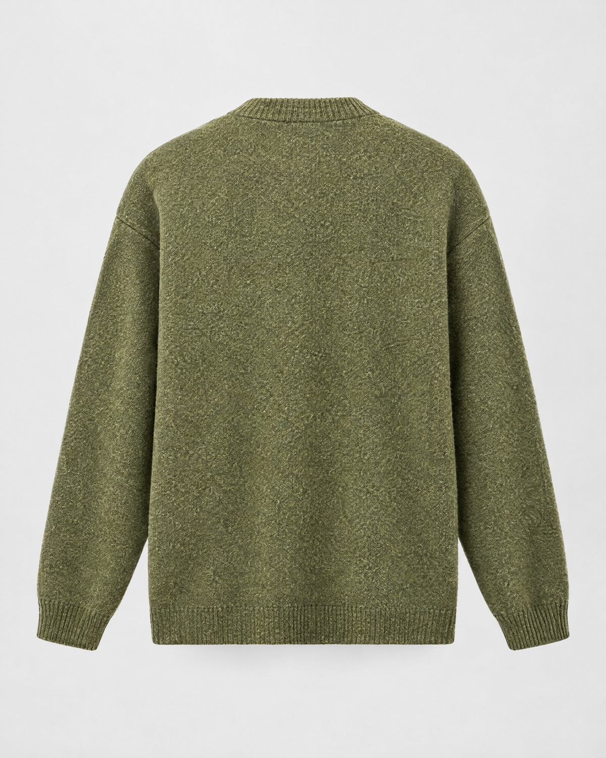 Men's Wool-Blend Button-Front Cardigan — Green — product back [WB gallery 171/7]