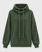 Women's Relaxed High-Neck Sweater — Pine green thick version — product front [WB gallery 172/6]