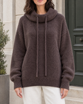Women's Relaxed High-Neck Sweater — Mocha color thick version — hero [WB gallery 173/1]