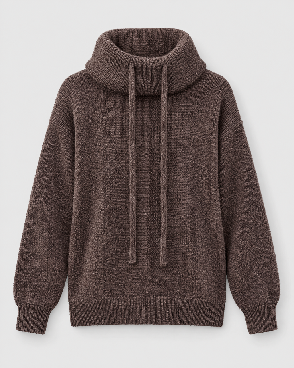 Women's Relaxed High-Neck Sweater — Mocha color thick version — product front [WB gallery 173/6]