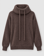 Women's Relaxed High-Neck Sweater — Mocha color thick version — product front [WB gallery 173/6]