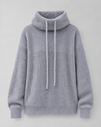 Women's Relaxed High-Neck Sweater — Elegant gray thickened version — product front [WB gallery 174/6]