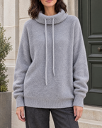 Women's Relaxed High-Neck Sweater — Elegant gray regular — hero [WB gallery 179/1]