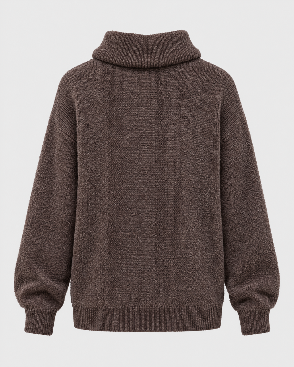 Women's Relaxed High-Neck Sweater — Mocha color regular — product back [WB gallery 178/7]