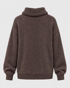 Women's Relaxed High-Neck Sweater — Mocha color regular — product back [WB gallery 178/7]
