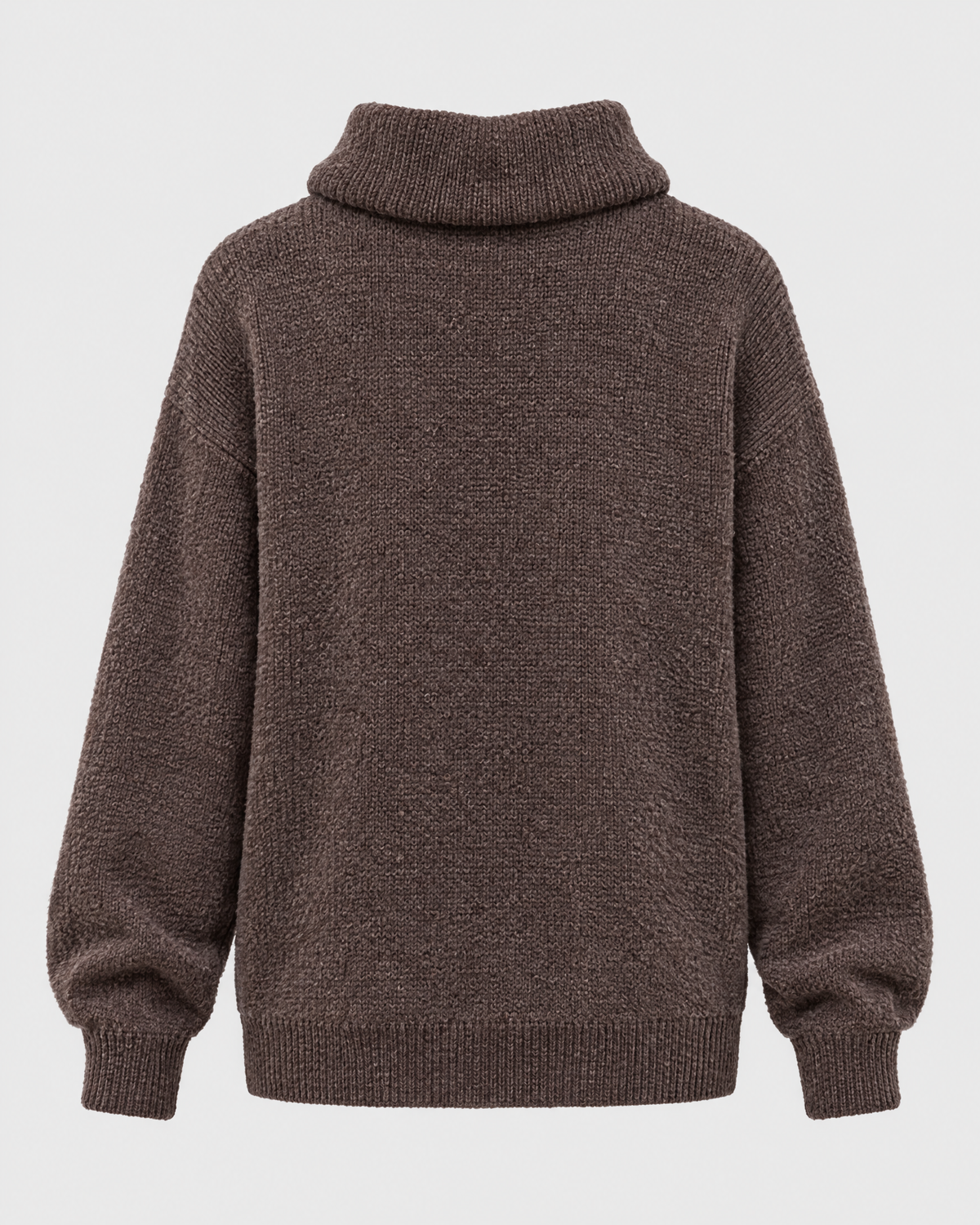 Women's Relaxed High-Neck Sweater — Mocha color regular — product back [WB gallery 178/7]