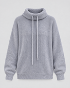 Women's Relaxed High-Neck Sweater — Elegant gray regular — product front [WB gallery 179/6]
