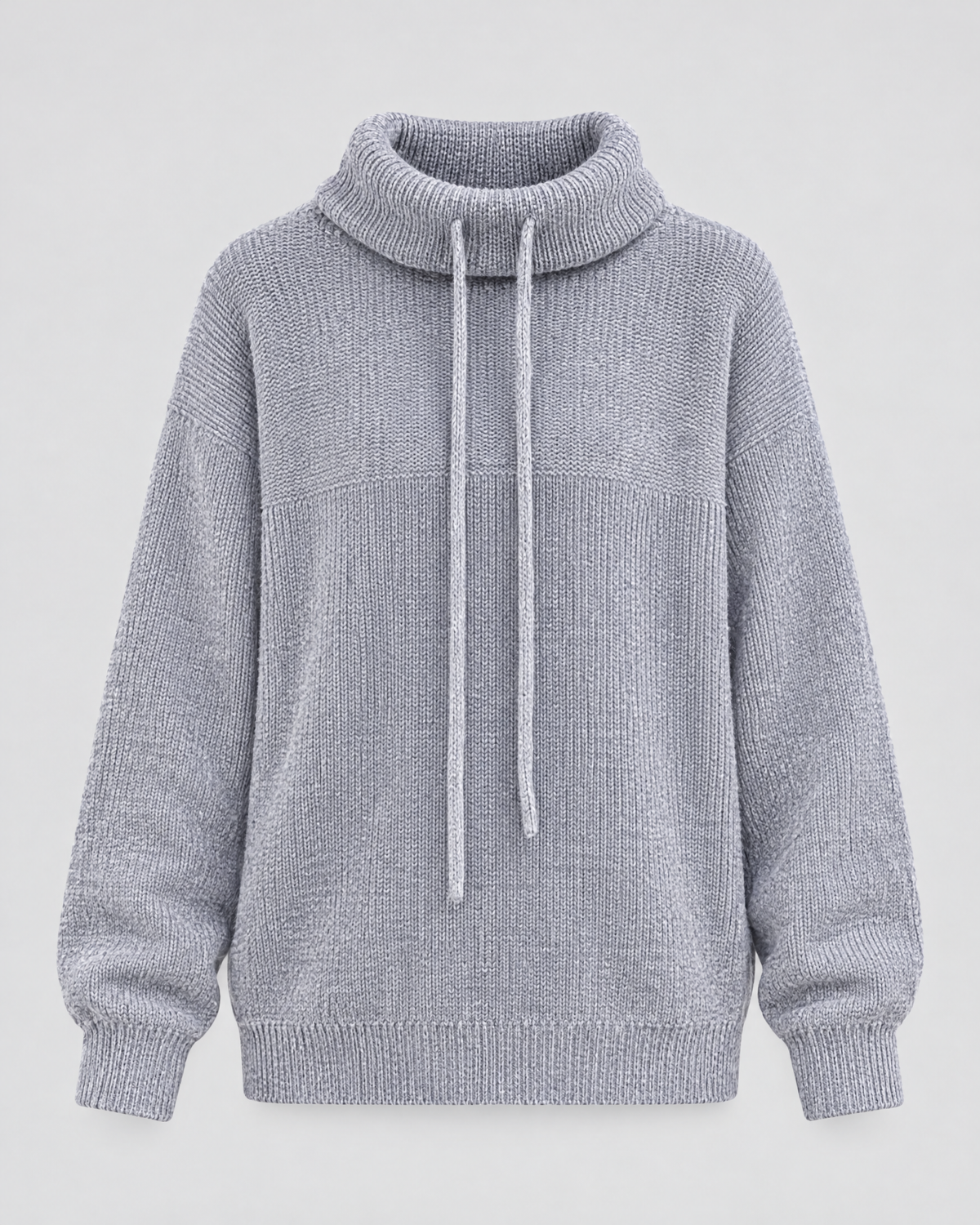 Women's Relaxed High-Neck Sweater — Elegant gray regular — product front [WB gallery 179/6]