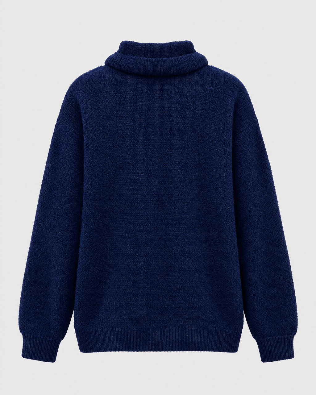 Women's Relaxed High-Neck Sweater — Navy blue regular — product back [WB gallery 180/7]