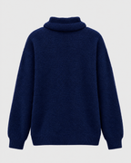 Women's Relaxed High-Neck Sweater — Navy blue regular — product back [WB gallery 180/7]