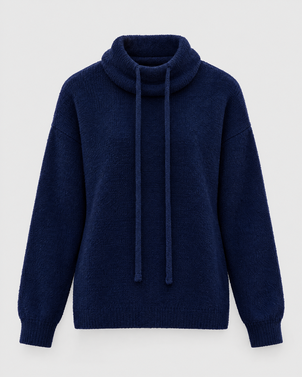 Women's Relaxed High-Neck Sweater — Navy blue regular — product front [WB gallery 180/6]