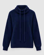 Women's Relaxed High-Neck Sweater — Navy blue regular — product front [WB gallery 180/6]