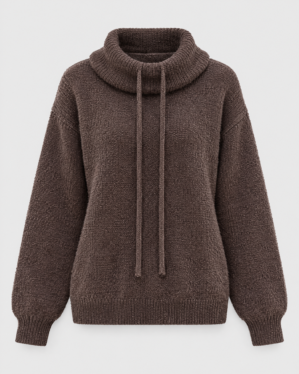 Women's Relaxed High-Neck Sweater — Mocha color regular — product front [WB gallery 178/6]