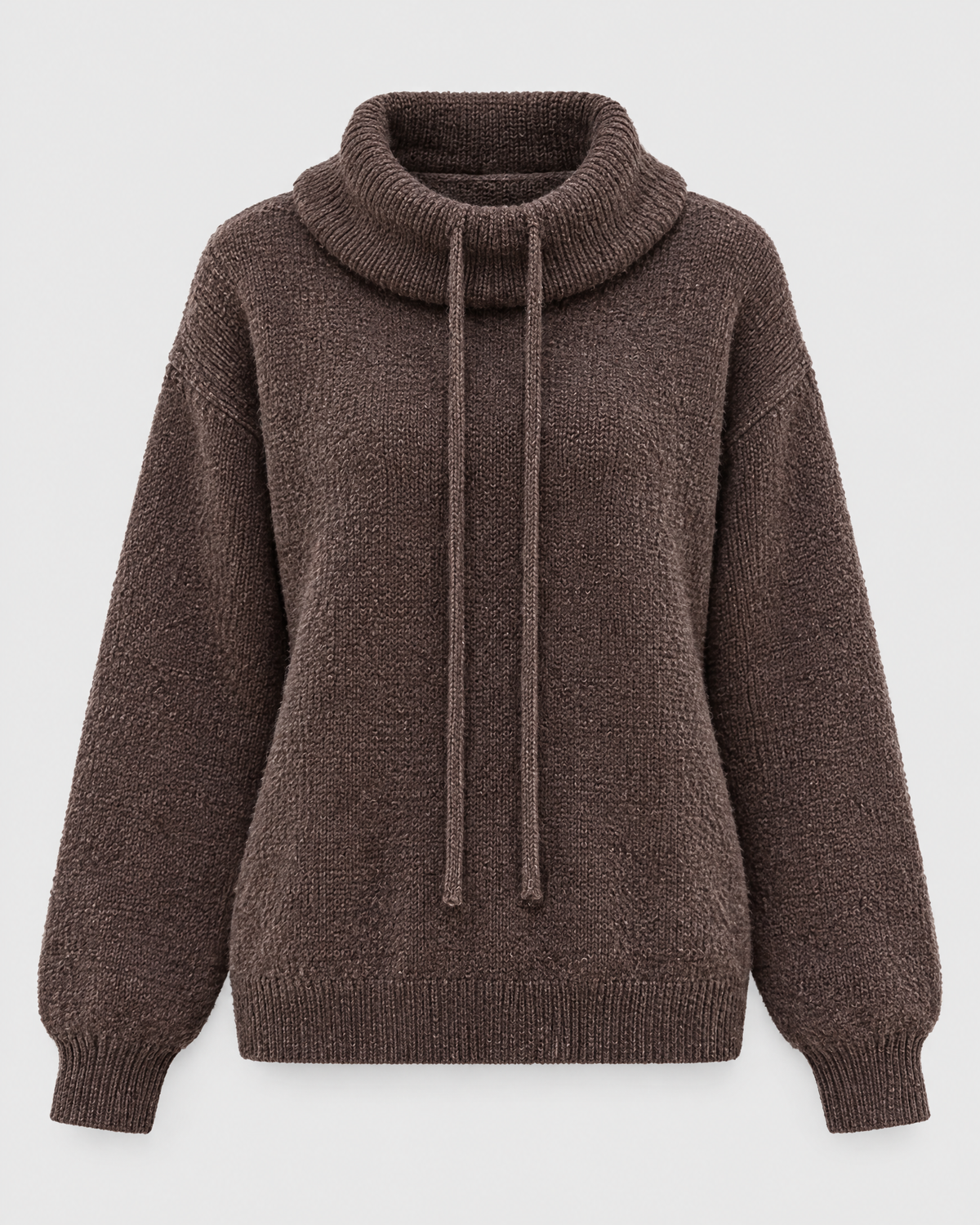 Women's Relaxed High-Neck Sweater — Mocha color regular — product front [WB gallery 178/6]