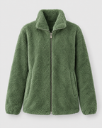 Women's Stand-Collar Fleece Jacket — Green — product front [WB gallery 183/6]