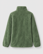 Women's Stand-Collar Fleece Jacket — Green — product back [WB gallery 183/7]
