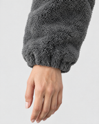 Women's Stand-Collar Fleece Jacket — Dark gray — cuff detail [WB gallery 184/5]