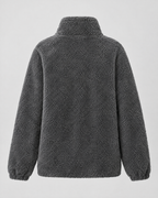 Women's Stand-Collar Fleece Jacket — Dark gray — product back [WB gallery 184/7]