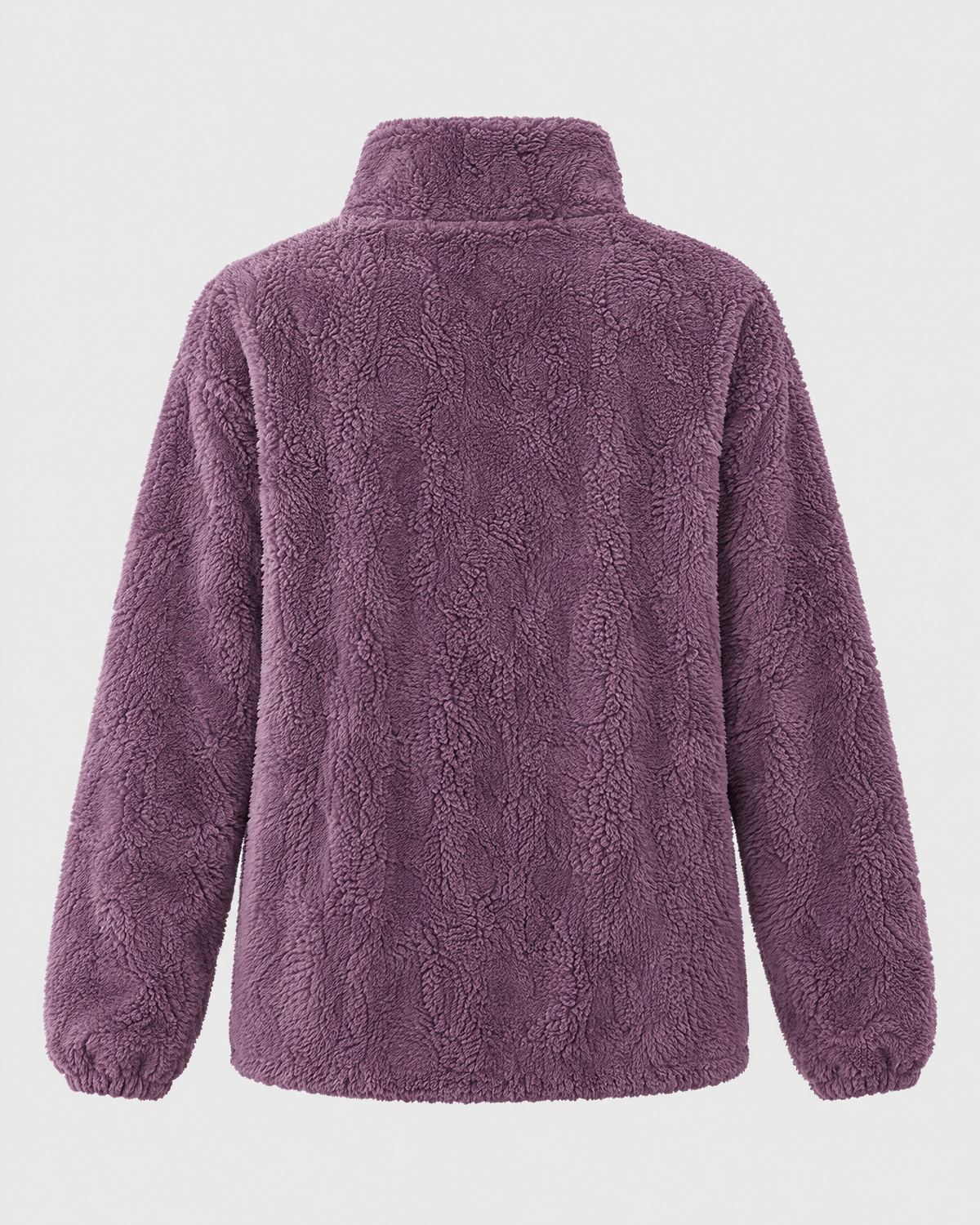 Women's Stand-Collar Fleece Jacket — Purple — product back [WB gallery 185/7]