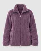 Women's Stand-Collar Fleece Jacket — Purple — product front [WB gallery 185/6]