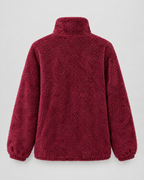 Women's Stand-Collar Fleece Jacket — Wine red — product back [WB gallery 186/7]