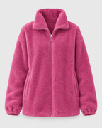 Women's Stand-Collar Fleece Jacket — Rose red — product front [WB gallery 188/6]
