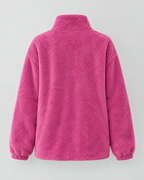 Women's Stand-Collar Fleece Jacket — Rose red — product back [WB gallery 188/7]