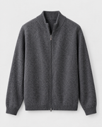 Women's Stand-Collar Wool Cardigan — Dark gray — product front [WB gallery 191/6]