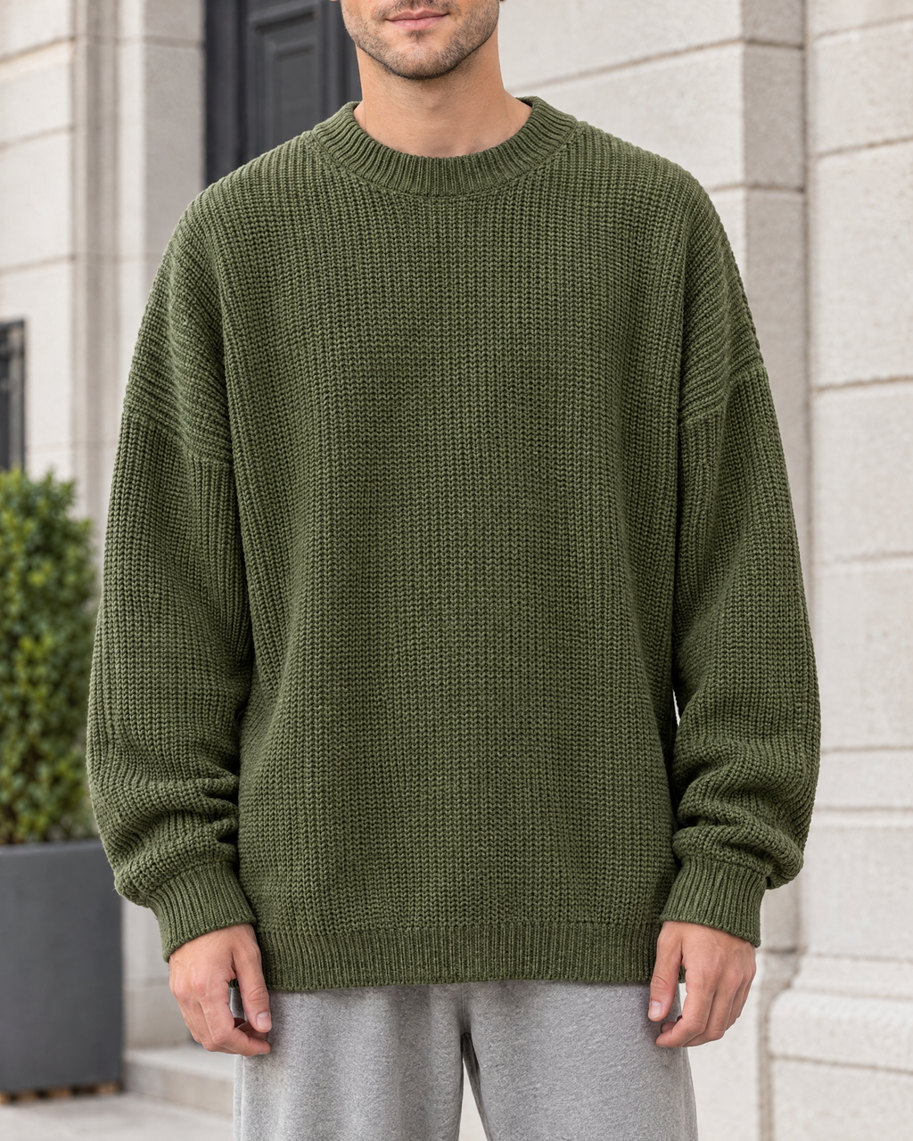 Men's Everyday Crewneck Sweater — Green — hero [WB gallery 196/1]