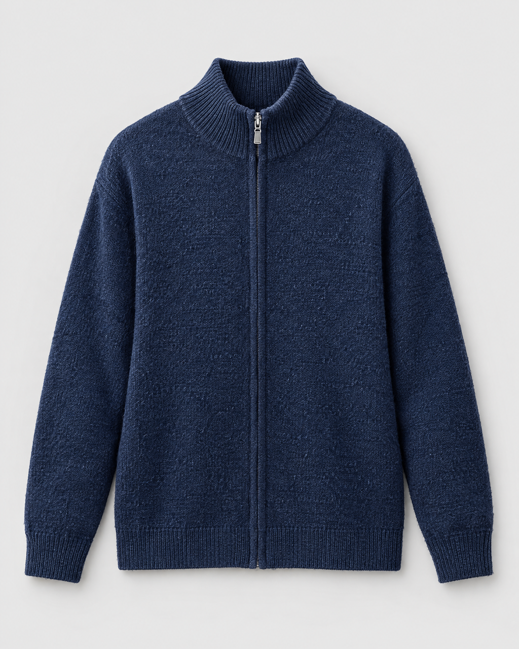 Women's Stand-Collar Wool Cardigan — Navy blue — product front [WB gallery 193/6]