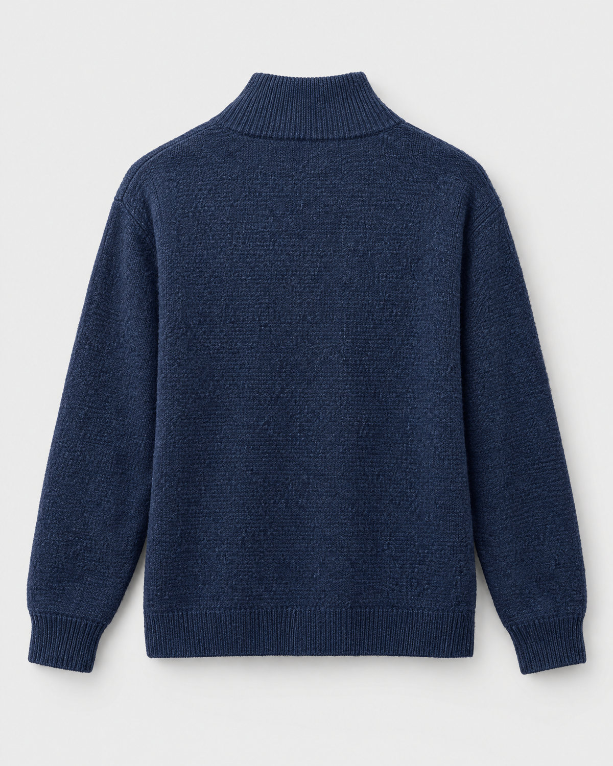 Women's Stand-Collar Wool Cardigan — Navy blue — product back [WB gallery 193/7]
