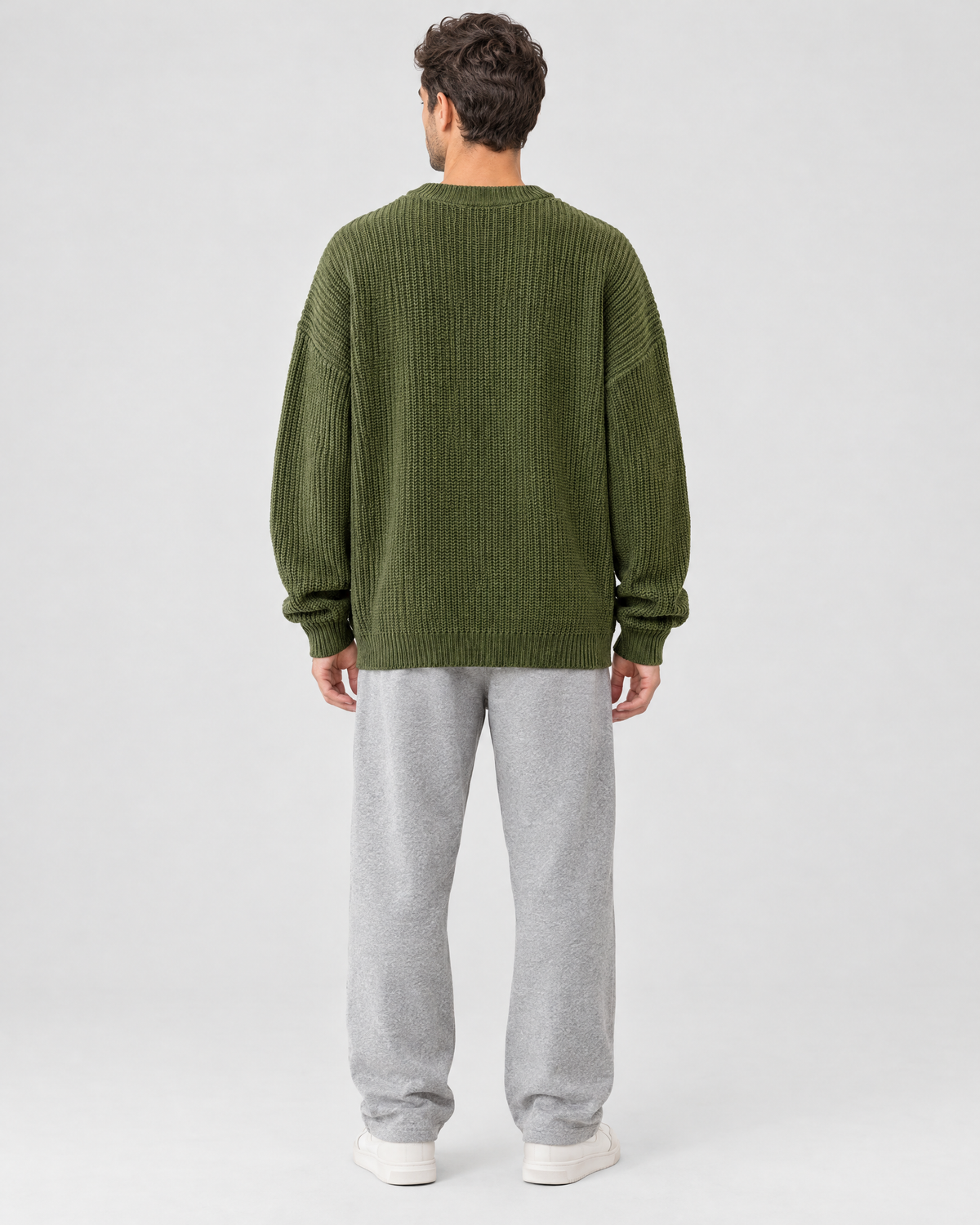 Men's Everyday Crewneck Sweater — Green — full back [WB gallery 196/3]
