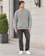 Men's Everyday Crewneck Sweater — Gray — full front [WB gallery 197/2]