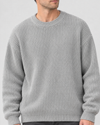 Men's Everyday Crewneck Sweater — Gray — collar detail [WB gallery 197/4]