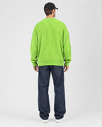 Men's Everyday Crewneck Sweater — Fluorescent Green — full back [WB gallery 199/3]