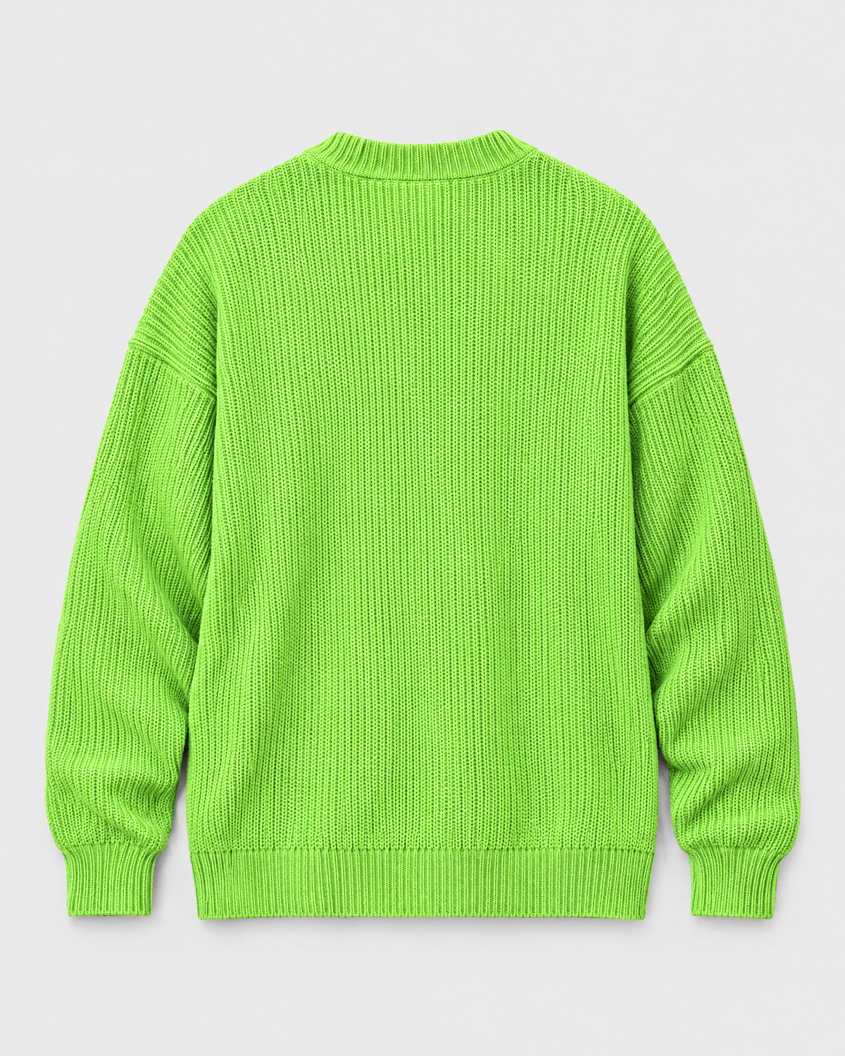 Men's Everyday Crewneck Sweater — Fluorescent Green — product back [WB gallery 199/7]