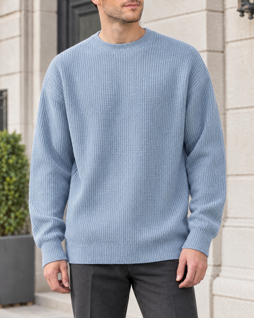 Men's Everyday Crewneck Sweater — Light blue — hero [WB gallery 201/1]