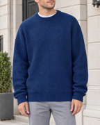 Men's Everyday Crewneck Sweater — Dark blue — hero [WB gallery 200/1]