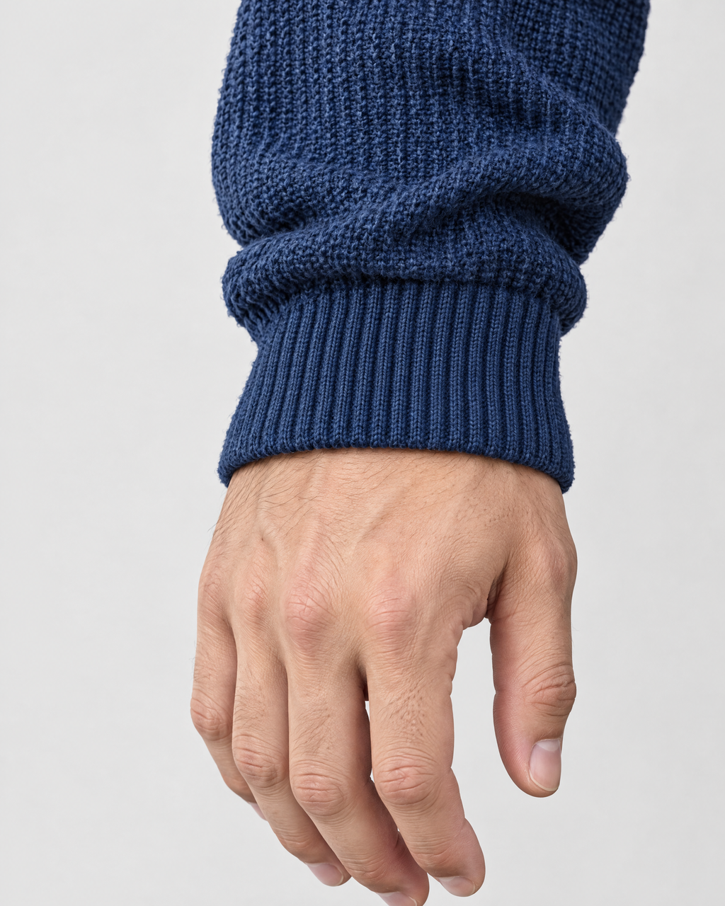 Men's Everyday Crewneck Sweater — Dark blue — cuff detail [WB gallery 200/5]