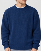 Men's Everyday Crewneck Sweater — Dark blue — collar detail [WB gallery 200/4]