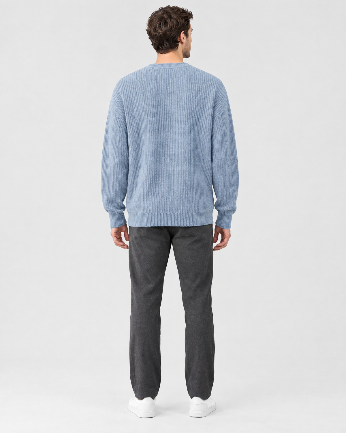 Men's Everyday Crewneck Sweater — Light blue — full back [WB gallery 201/3]