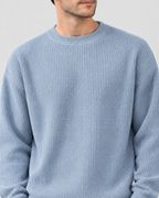 Men's Everyday Crewneck Sweater — Light blue — collar detail [WB gallery 201/4]