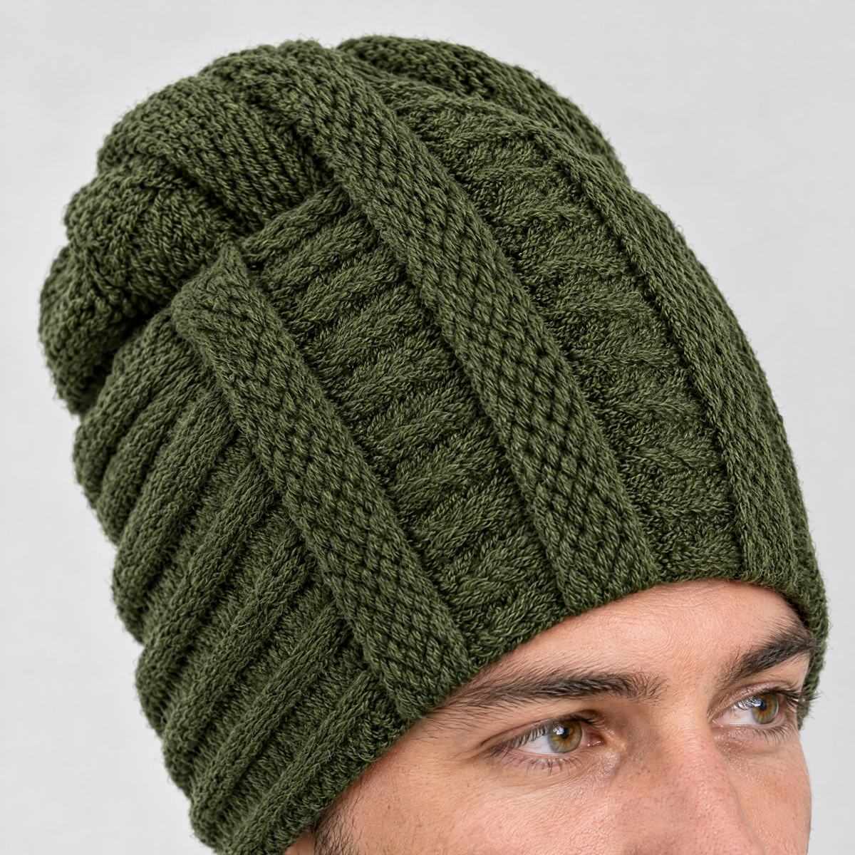 stretchbeanie green feature3
