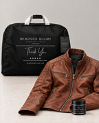 Men's Lance Collarless Moto Jacket — Brown — whats-included
