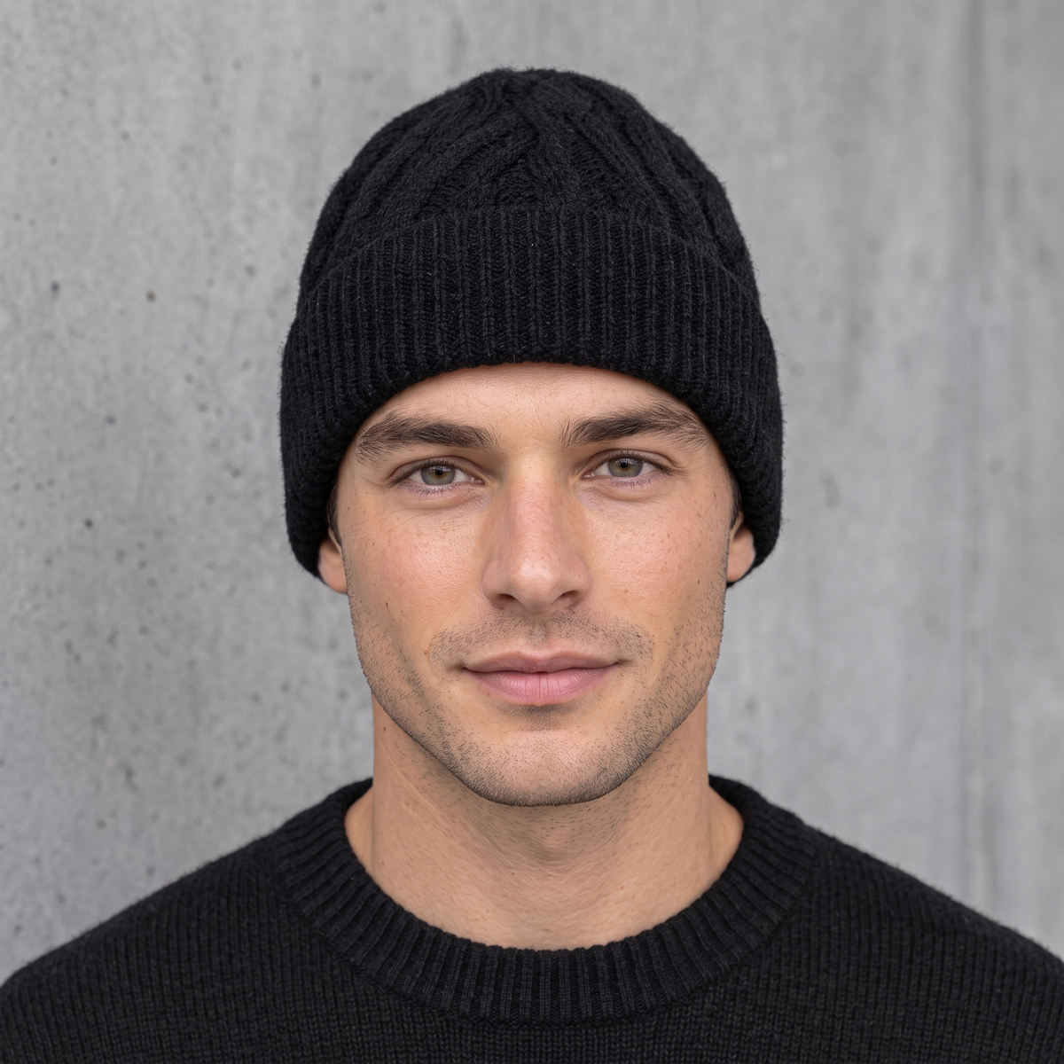 Thick-Knit Cashmere Beanie man feature 155 [WB split 13]