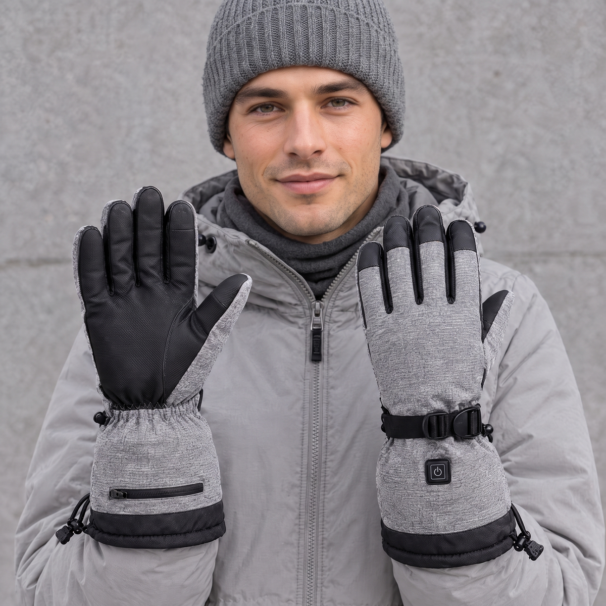 Men's Electric Heated Winter Gloves feature [WB split 60]