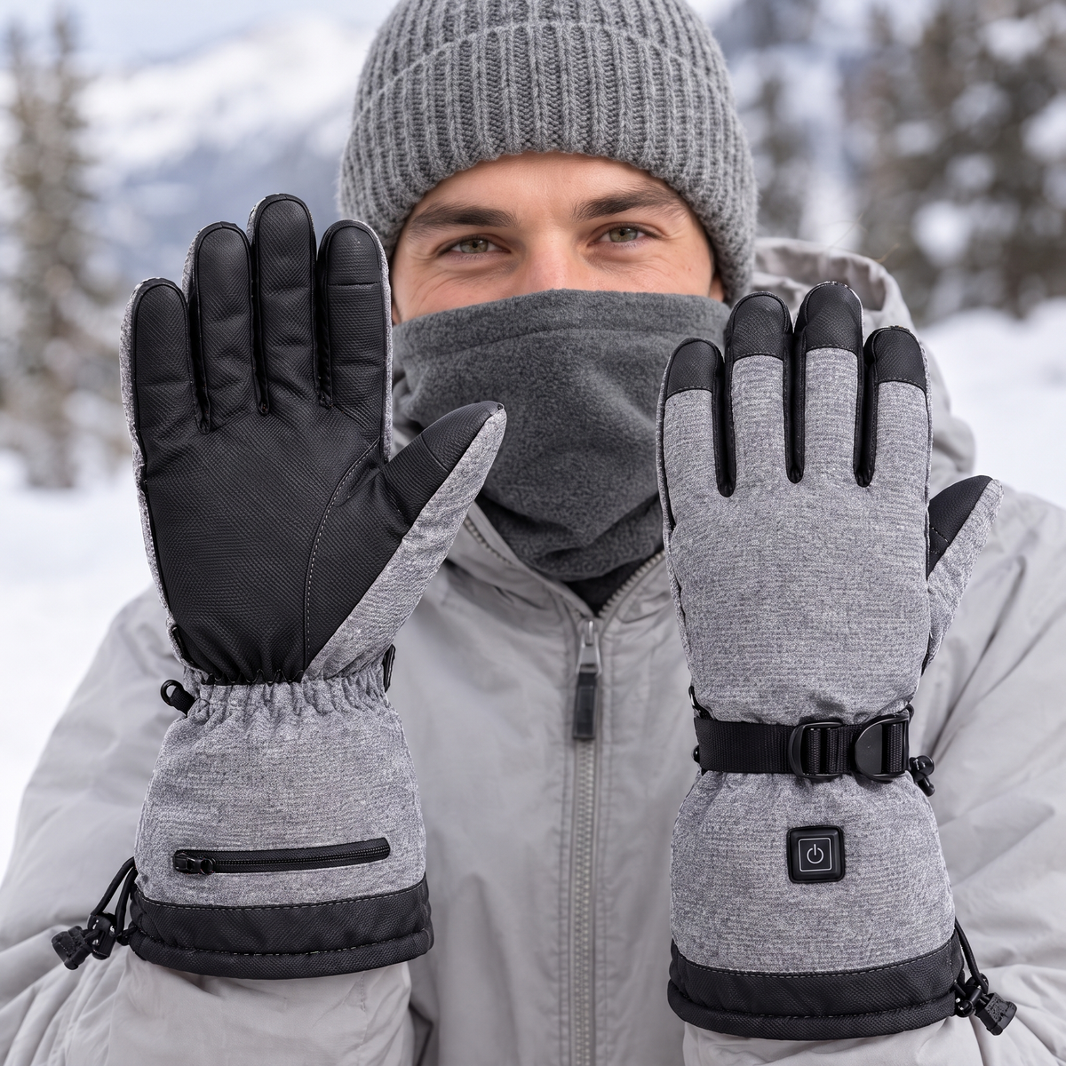 Men's Electric Heated Winter Gloves feature [WB split 61]