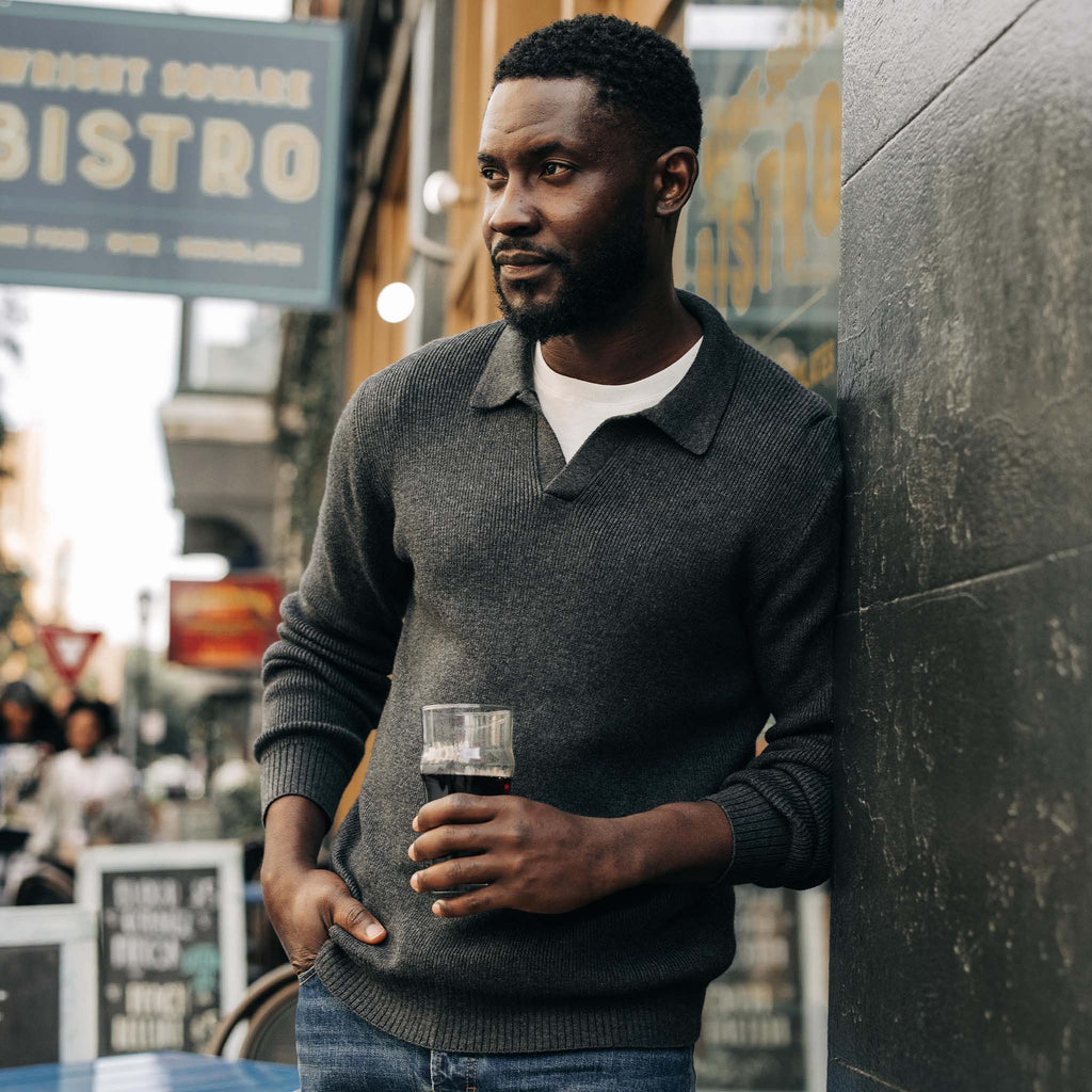 Men's The Charleston Sweater in Heather Charcoal
